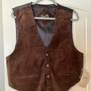 Men’s Scully Suede Leather Vest